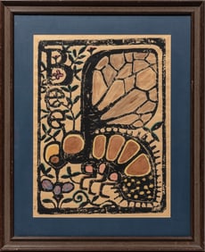 After Walter Inglis Anderson, American/Mississippi 1903-1965, "Alphabet Series: B (Bee A-1)?,