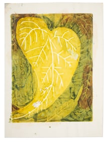 Virginia Barnes, American/Alabama 1895-1984, "Untitled: Leaves" and "Untitled: Abstracted Grass", 2