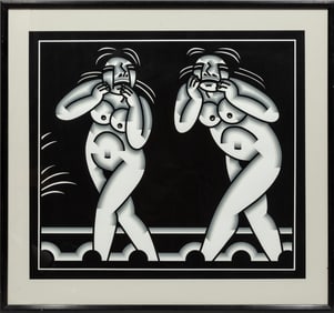Robert Gordy, American/Louisiana 1933-1986, "Sister Act", silkscreen, Sheet: 32 x 35 3/8 in. (81.3 x