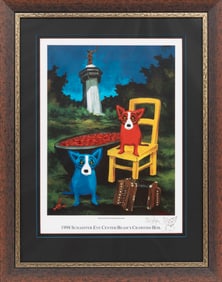 George Rodrigue, American/Louisiana 1944-2013, ?Boiling My Blues Away?, silkscreen, 24 x 18 in. (61