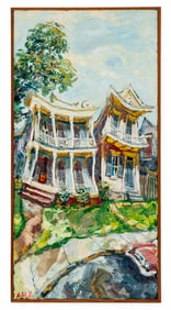 James Michalopoulos, American/Louisiana b. 1951, "Dwaddle", oil on canvas, 48 x 24 in. (121.9 x 61