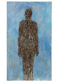 Raine Bedsole, American/Louisiana b. 1960, ?After the Floods?, twigs and mixed media on panel, 70 x