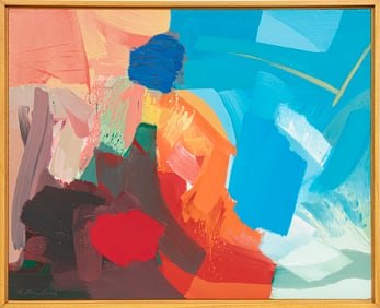 Ann Harding, American/Louisiana 20th c., "Aegean Veil", oil on canvas, 24 x 30 in. (61 x 76.2 cm.),