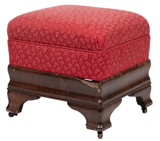 American Late Classical Mahogany Foot Stool