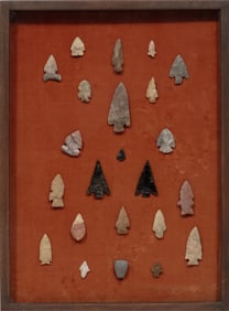 Native American Arrowhead Display
