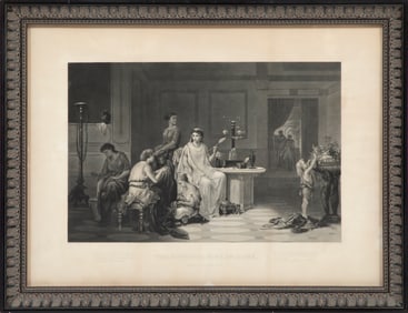 After Pierre Olivier Joseph Coomans, "The Faithful Wife at Home", engraving