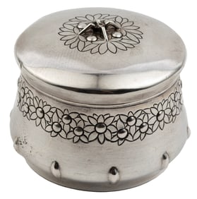 Jugendstil .800 Silver Covered Jar