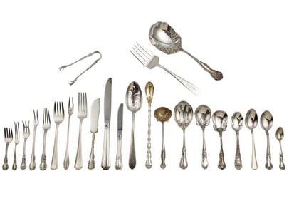 Good Group of Antique and Vintage American Sterling Silver Flatware, 34 pcs.