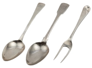 Group of Late Georgian Sterling Flatware, 3 pcs.