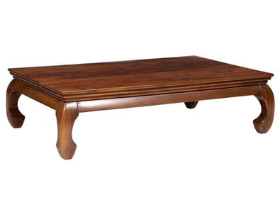 Two Asian-Style Carved Hardwood Low or Coffee Tables