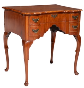 Dutch Queen-Anne-Style Fruitwood Lowboy