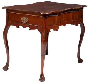 Dutch Rococo-Style Serpentine Tea Table