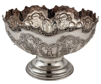 Vintage English Silverplate Punch Bowl
