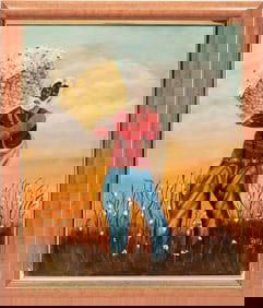American School 20th c., ?Cotton Picker?, oil on canvas