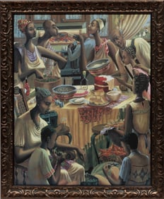 John Holyfield, American/North Carolina b. 1969, ?Soul Food? and ?Blessing II?, 2 lithographs