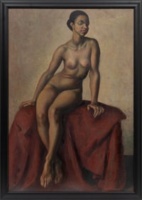 Marcello Tommasi, Italian 1928-2008, "Seated Nude", oil on canvas laid on foamcore