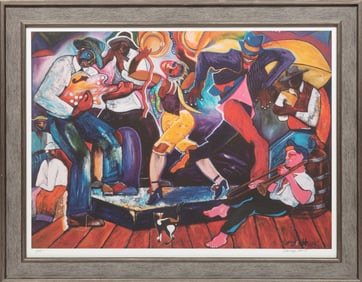 George Hunt, American/Tennessee 1933-2020, ?Dancin? Blues Away?, lithograph