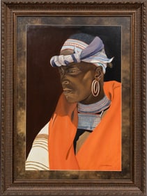 South African School 20th c., ?Ndebele Man?, gicl?e laid on foamcore