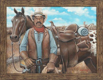 Joseph Gibson, American 20th c., ?Cowboy?, oil on canvas