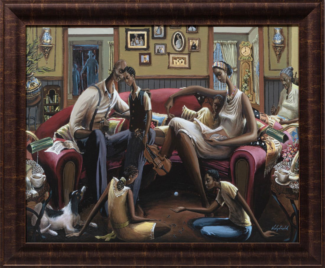 John Holyfield, American/North Carolina b. 1969, ?Soul's Haven? and ?Soul Mates?, 2 gicl?es on (1 of 4)