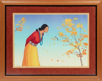 Rudolph Carl (RC) Gorman, Navajo/New Mexico 1931-2005, "Maple Tree" and "Tulip Tree", 2 lithographs