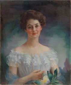 Ella Sophonisba Hergesheimer, American/Tennessee 1873-1943, ?Southern Belle?, oil on canvas