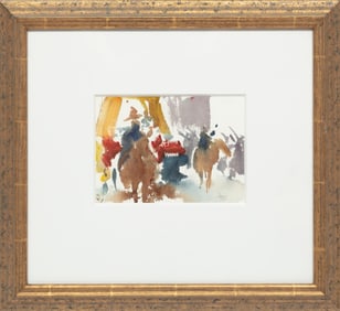 Tony Green, Italian/Louisiana b. 1954, "Night Riders for Pegasus", watercolor on paper