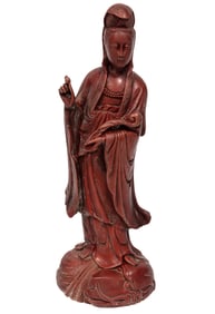 Chinese Stained Resin Figure of Guanyin
