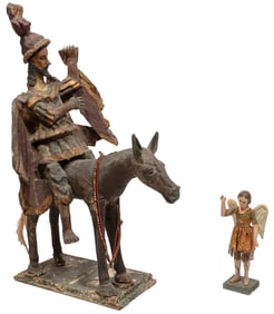 Two Antique Continental Santon FIgures