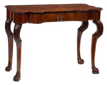 English Victorian Carved Mahogany Dressing Table