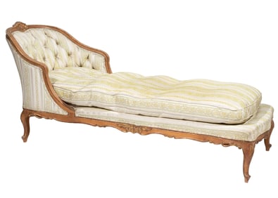Regence-Style Parcel Gilt & Creme Peinte Chase Lounge