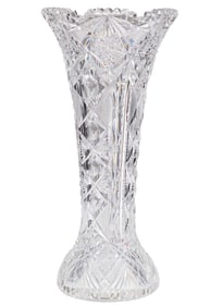 American Brilliant Cut Glass Tall Vase