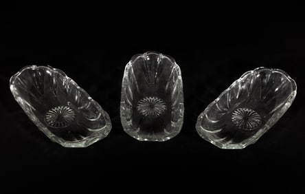 Three Pressed Glass Dishes