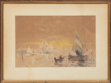 Lucien Whiting Powell, American/Washington, D.C. 1846-1930, ?Grand Canal Venice?, watercolor on