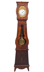 French Provincial Painted Tall Case Clock