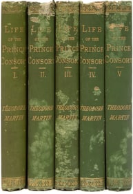 [ENGLISH ROYALTY], Life of the Prince Consort, Theodore Martin (5 vols.), green cloth, New York,