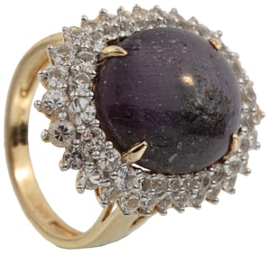 Gold Vermeil and Star Ruby Ring