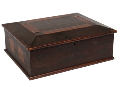 American Benchmade Parquetry Valuables Box