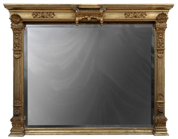 American Giltwood Overmantel Mirror