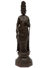 Large Japanese Iron Figure of Kannon