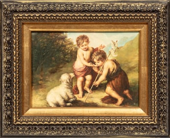 After Bartolomé Esteban Murillo, Spanish 1617-1682, "The Children of the Shell", oil on panel