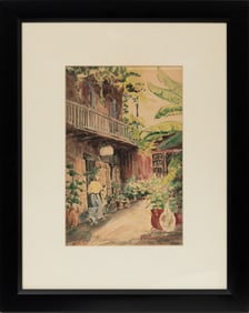 Amy Jackson, Louisiana 1903-1970, "Toulouse at Bourbon" and "Pops Whitesell at His Studio, Bourbon