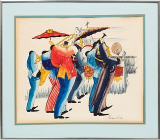 Theresa Taltavull, Louisiana b. 1915, ?Jazz Players in the French Quarter? and ?Second Line?, 2