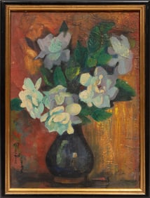 Sallie George Fullilove Doke, American/Louisiana 1872-1953, "Floral Still Life", oil on canvas