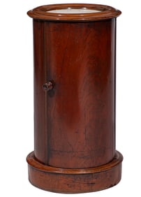 American Classical Carved Mahogany Pot Commode