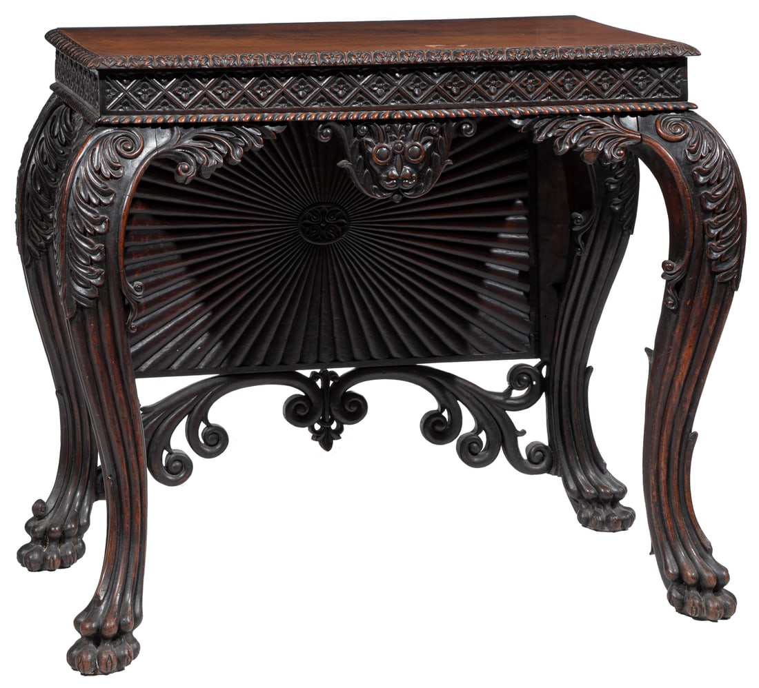 Anglo-Indian Carved Padouk Console (1 of 4)