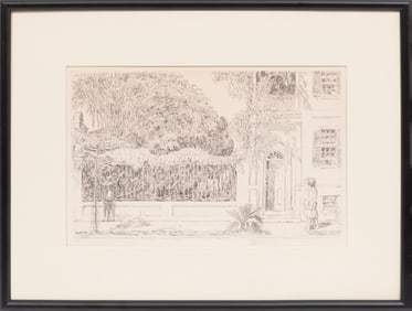 Childe Hassam, American 1859-1935, "Spring in Charleston, South Carolina", etching