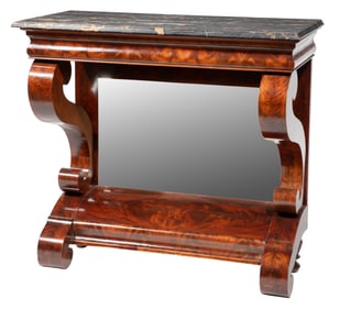 American Late Classical Mahogany Pier Table