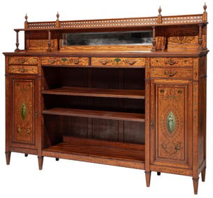 George III-Style Satinwood and Painted Sideboard