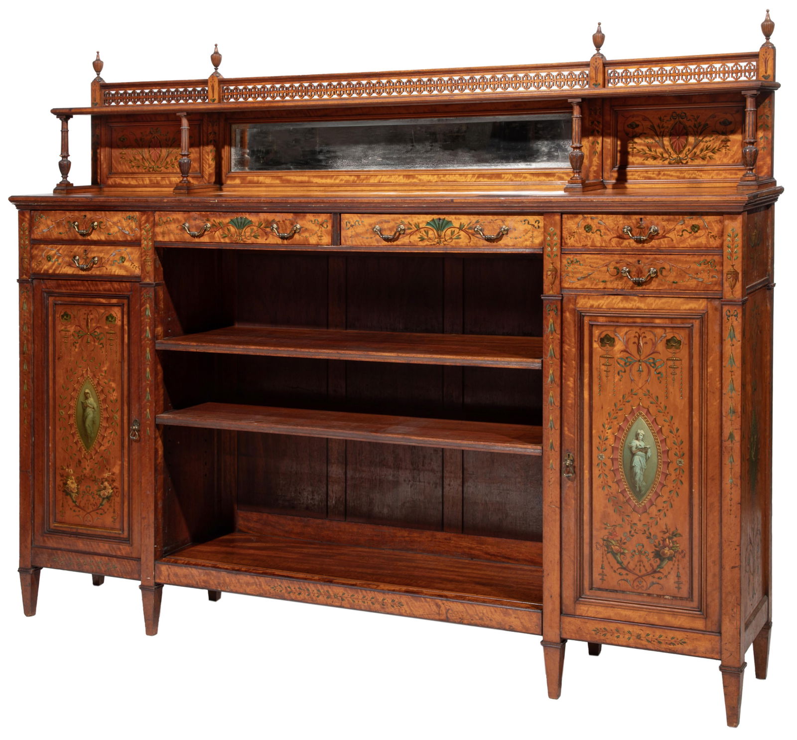 George III-Style Satinwood and Painted Sideboard (1 of 7)